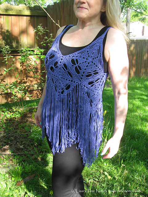 Boho Fringe 3 Tail Dragonfly Top