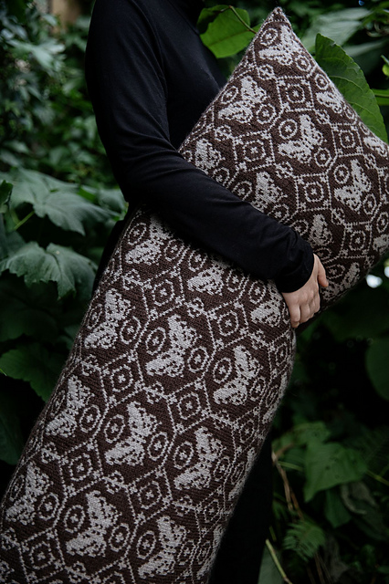 Butterfly Colourwork Cushion
