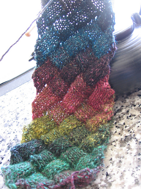 Baby E Entrelac Scarf Template