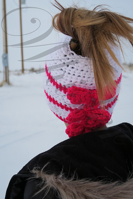 Bow Messy Bun Hat