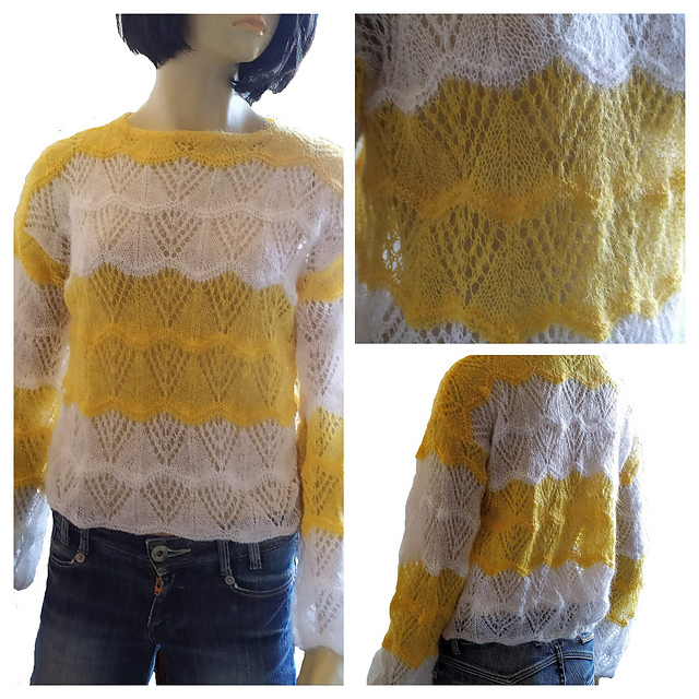 Striped mohair sweater