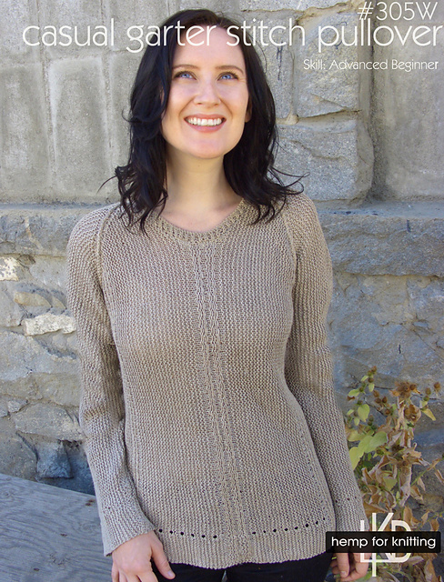 #305W Casual Garter Stitch Raglan