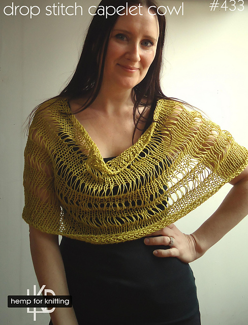 #433 Drop Stitch Capelet Cowl
