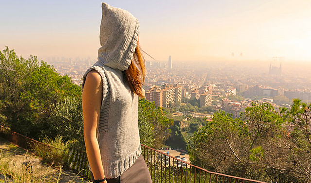 Grey Vest with Hood