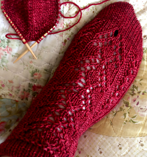 Cherry Christmas Socks
