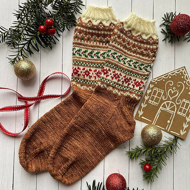 Gingerbread House Sock