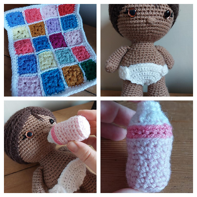 Weebee Accessories - Quilt, Nappy/Diaper & Bottle