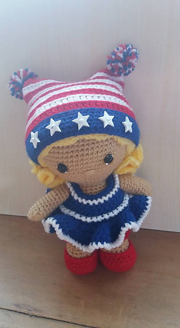 Weebee Doll - Stars and Stripes Hat