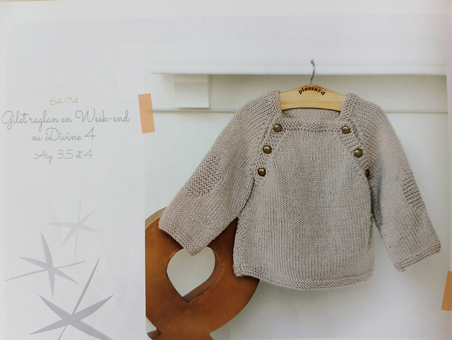 Pull Bouton Décoré Manche Raglan