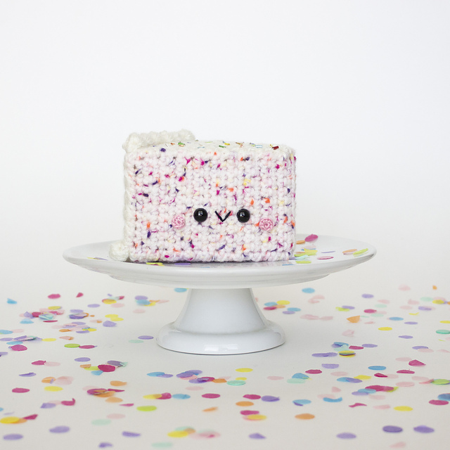 Amigurumi Sprinkles the Funfetti Cake Slice