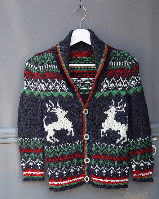 Vintage Reindeer Cardigan