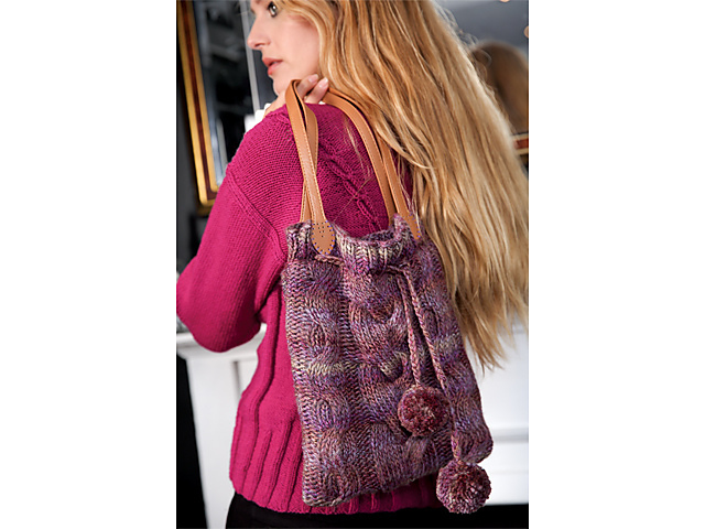 Cable and Pompom bag