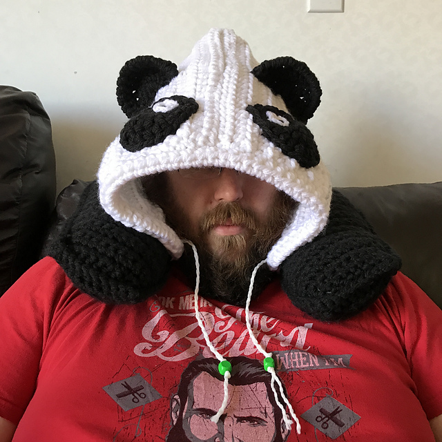 Cuddly Panda Hooded Travel Pillow