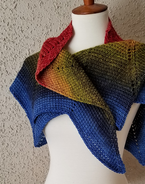Tunisian Sunburst Shawl