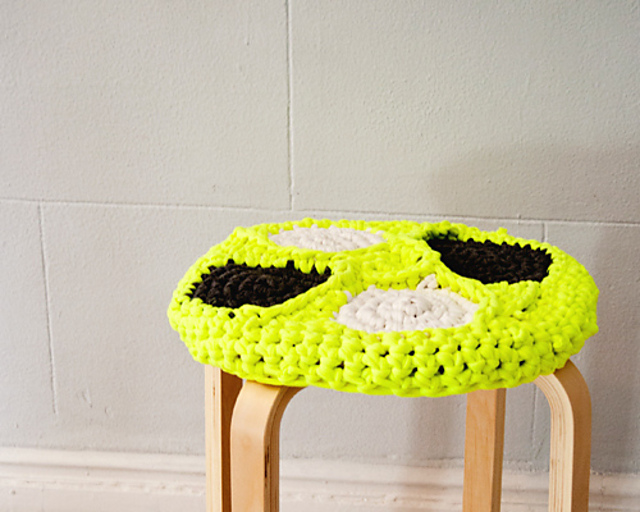 Fabric yarn stool cover