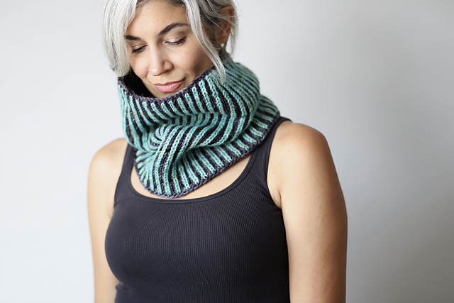Worsted Beginners Brioche Cowl