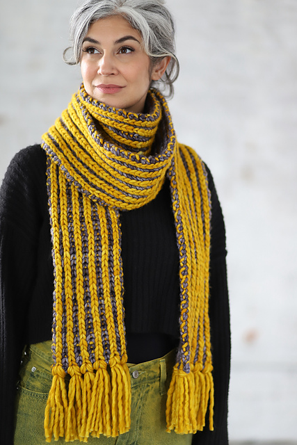 Beginner's Brioche Scarf