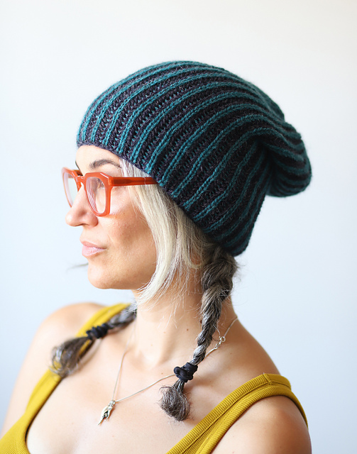 Beginner Brioche Slouch Hat