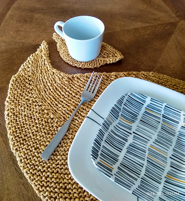 Leaf Placemat and Mug Mat