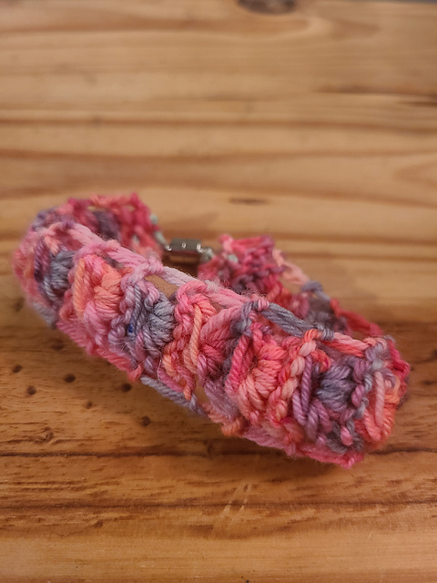 Scrap yarn bracelet