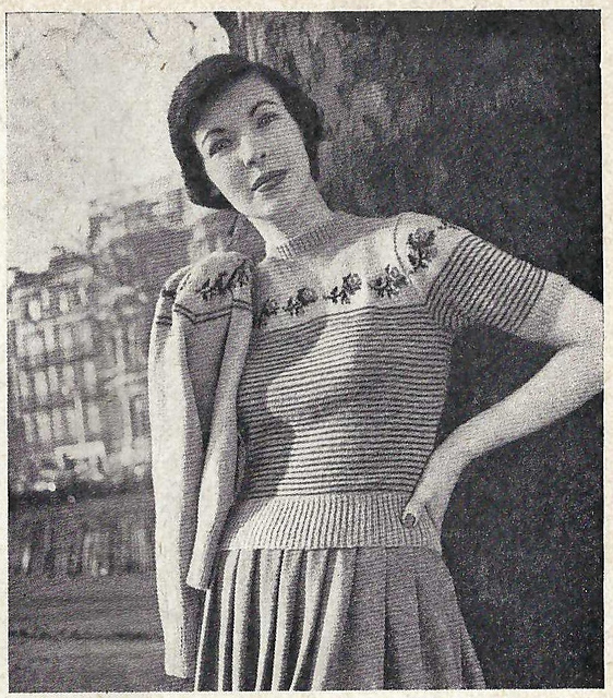 Trimmed with Roses Pullover