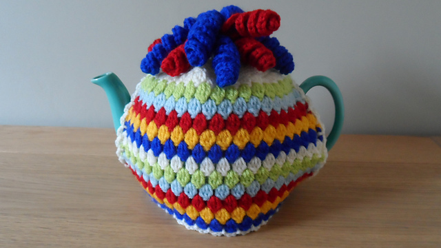 Harlequin tea cosy