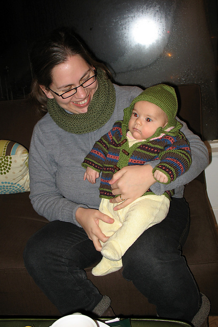 Baby Jacket + Hat with Jacquard Pattern