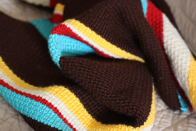 Tunisian Tweed Baby Blanket