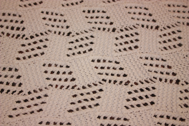 8102-5 Lace & Garter Block Blanket