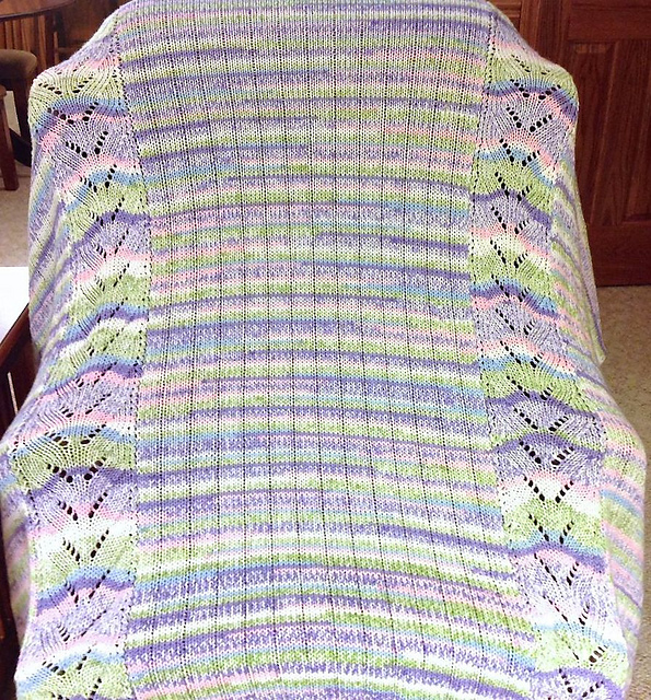Machine Knit Faux Rib Throw