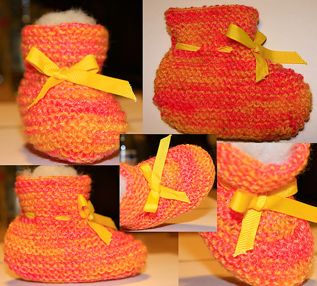 Garter Baby Booties