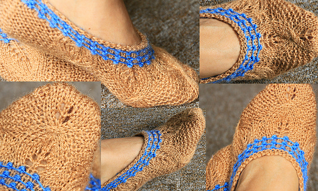 5 leaves and Bud Seamless slipper