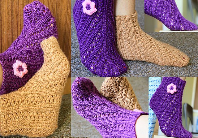 Double Lace Rib Seamless Slipper