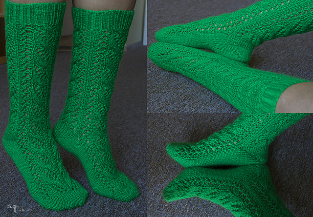 Lacy Green Sock