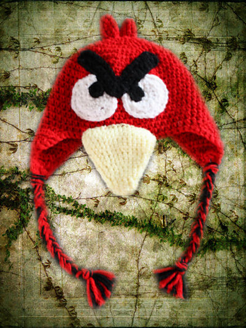 Red Bird Earflap Hat