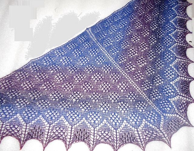 Forest Berries Triangular Shawl