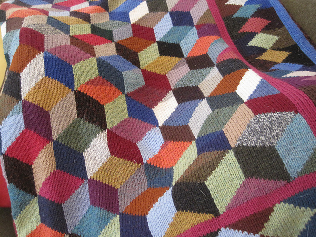Blocks and Diamonds Afghan