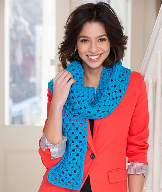 Beginner Granny Square Scarf