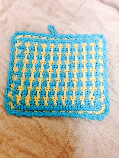 Spike Post Stitch Potholder