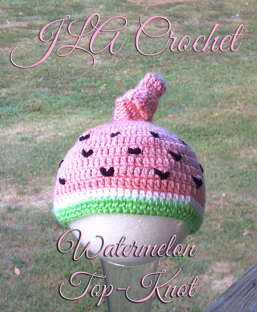 Watermelon Top-Knot Hat