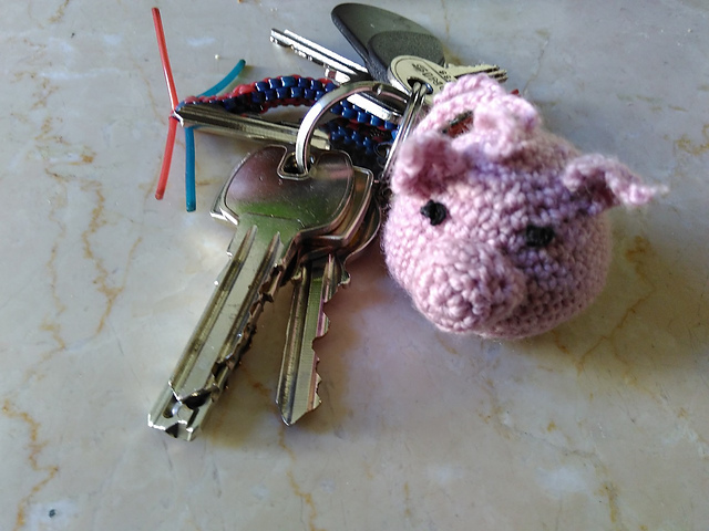 Rosie the Pig Key Ring Charm