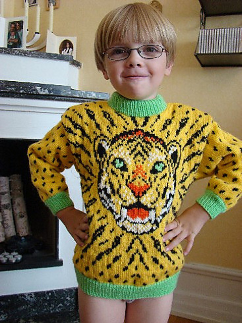 Ravelry: Dyreparken tiger sweater pattern by Kari Haugen