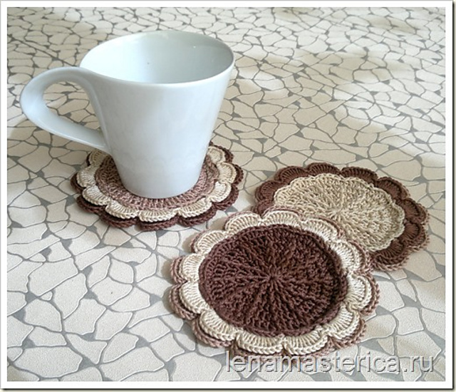Сhocolate Flowers coasters