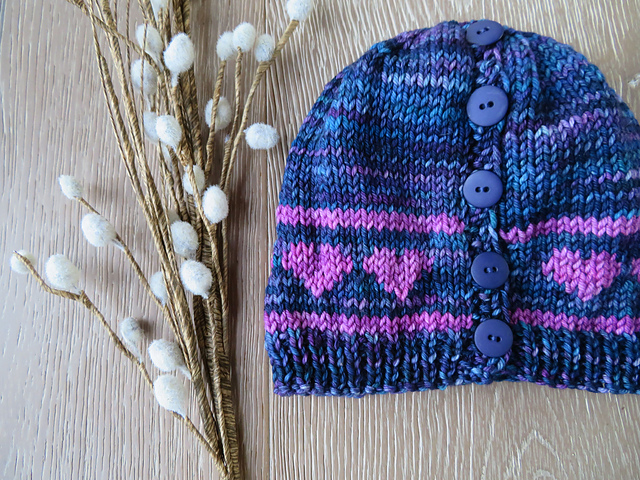 Girls Valentine Ponytail Hat