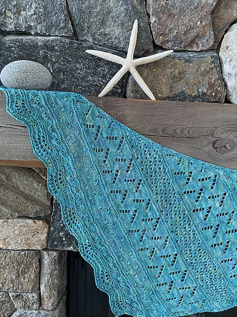 The Mermaids' Garden Shawl