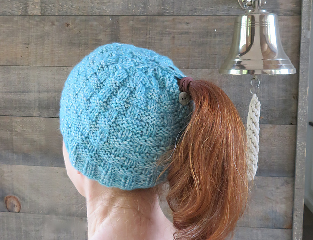 Basketweave Ponytail / Messy Bun Hat