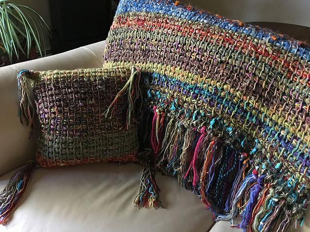 Fringe Worthy Tunisian Throw