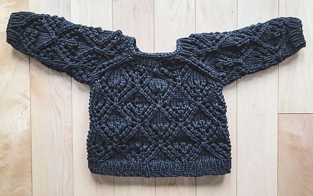 Ravelry: diamond lace sweater pattern by Sarah Fleming