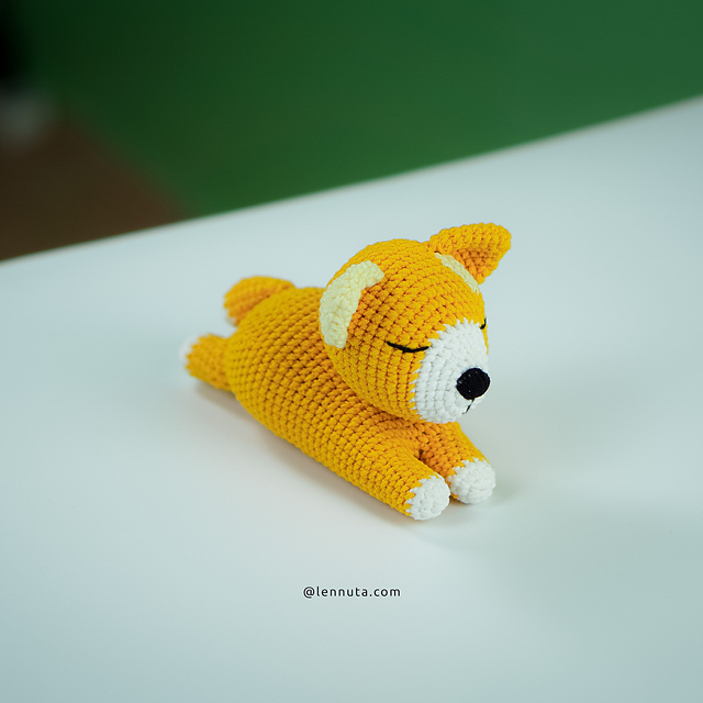 Cute Sleeping Dog Amigurumi