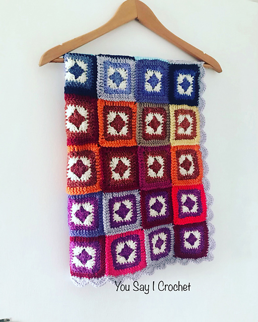 Star Granny Square Blanket